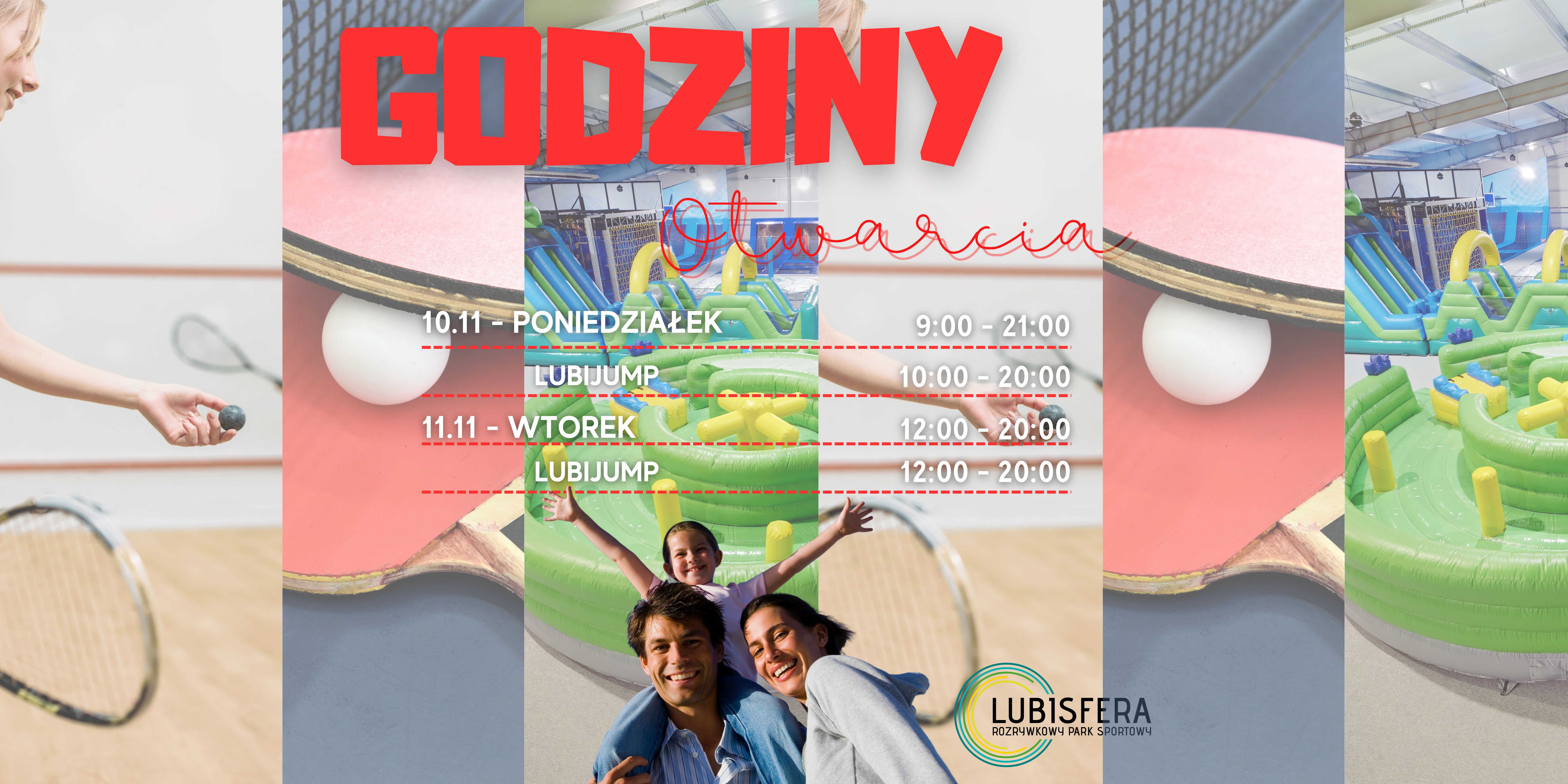 GODZINY OTWARCIA LISTOPAD